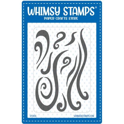 Whimsy Stamps Stencil - Swirls